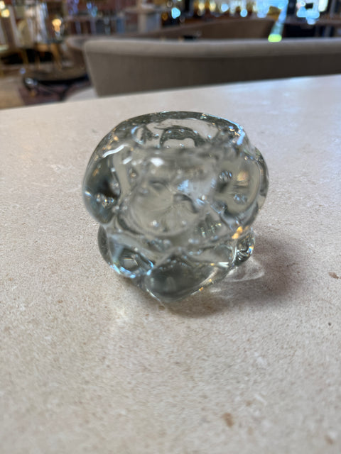 Vintage Bubble Glass Votive Holder