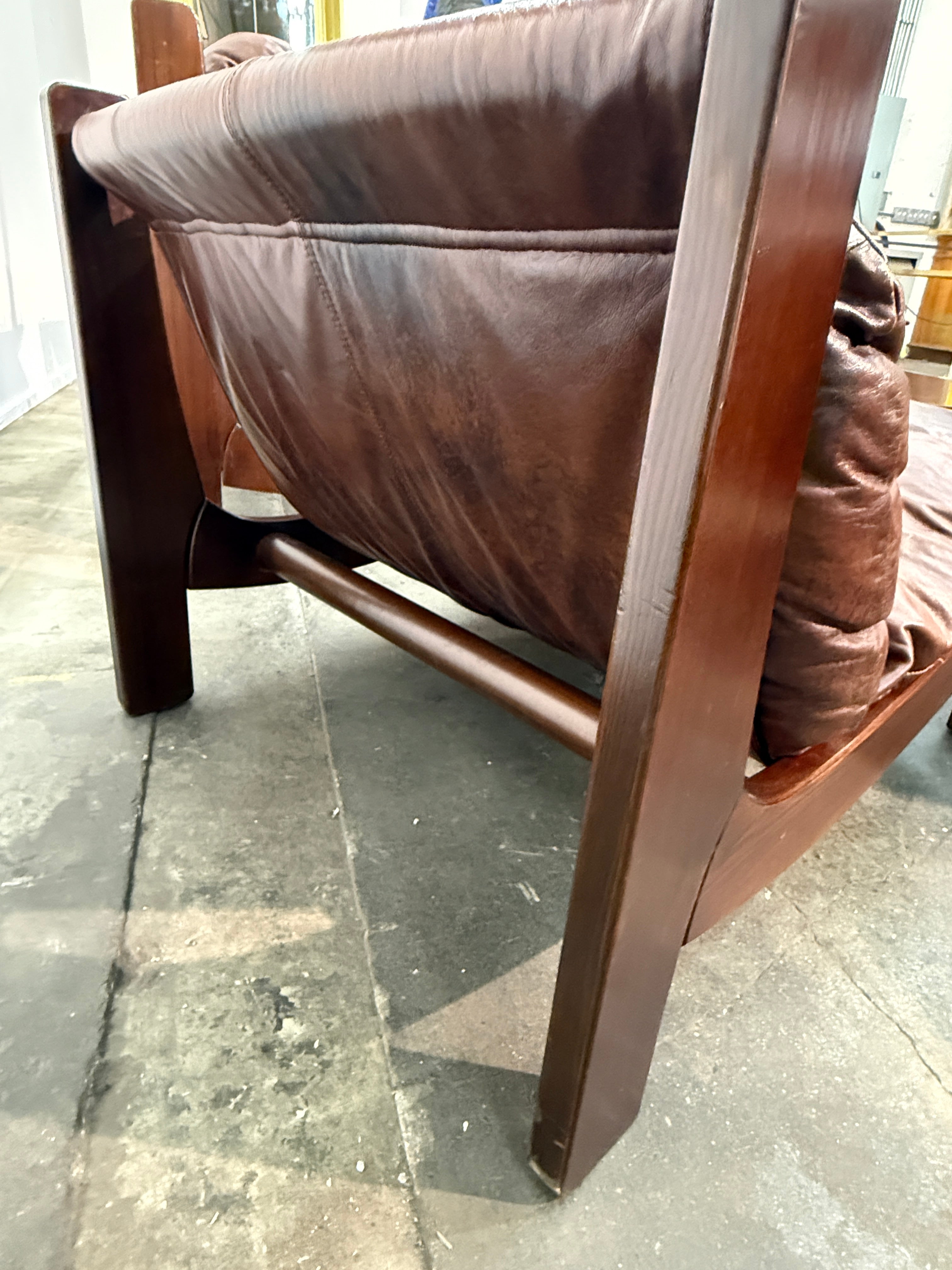 Leather Lounge Set, 1960s, Attributed to Carl Straub