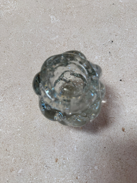 Vintage Bubble Glass Votive Holder