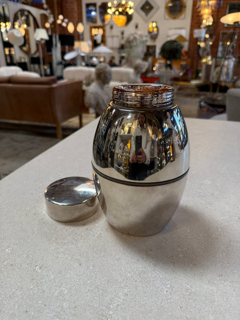 Vintage Chrome Ice Bucket with Lid