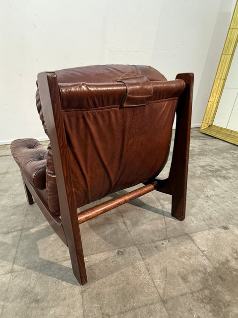 Leather Lounge Set, 1960s, Attributed to Carl Straub