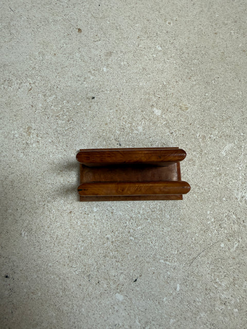 Vintage Trussardi Wood & Metal Desk Accessories Set