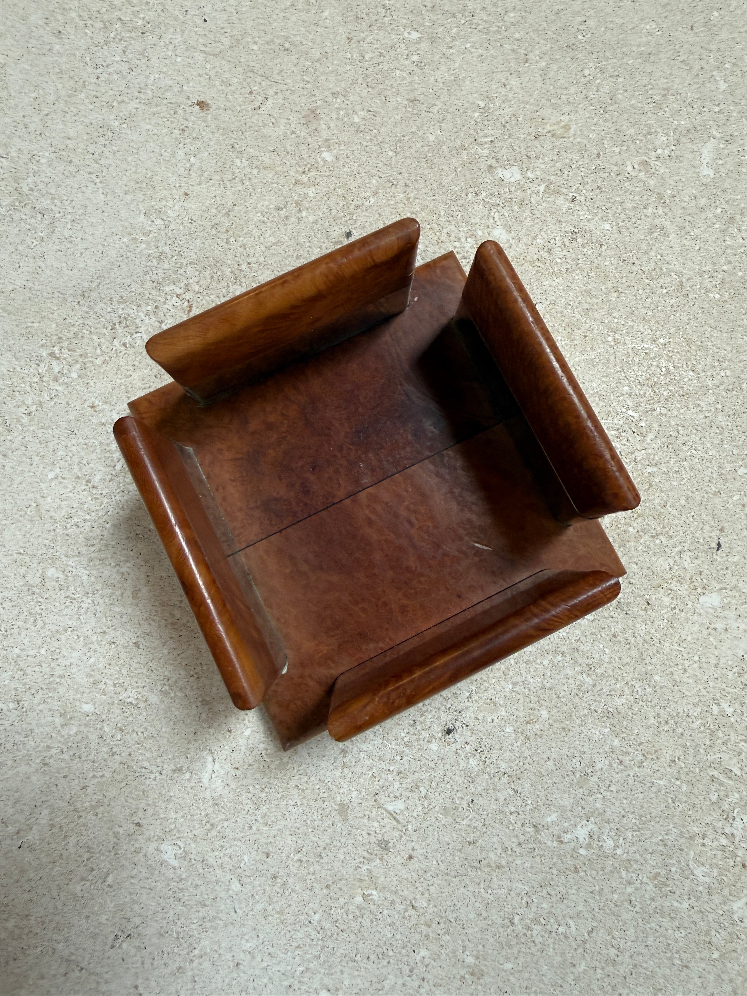 Vintage Trussardi Wood & Metal Desk Accessories Set