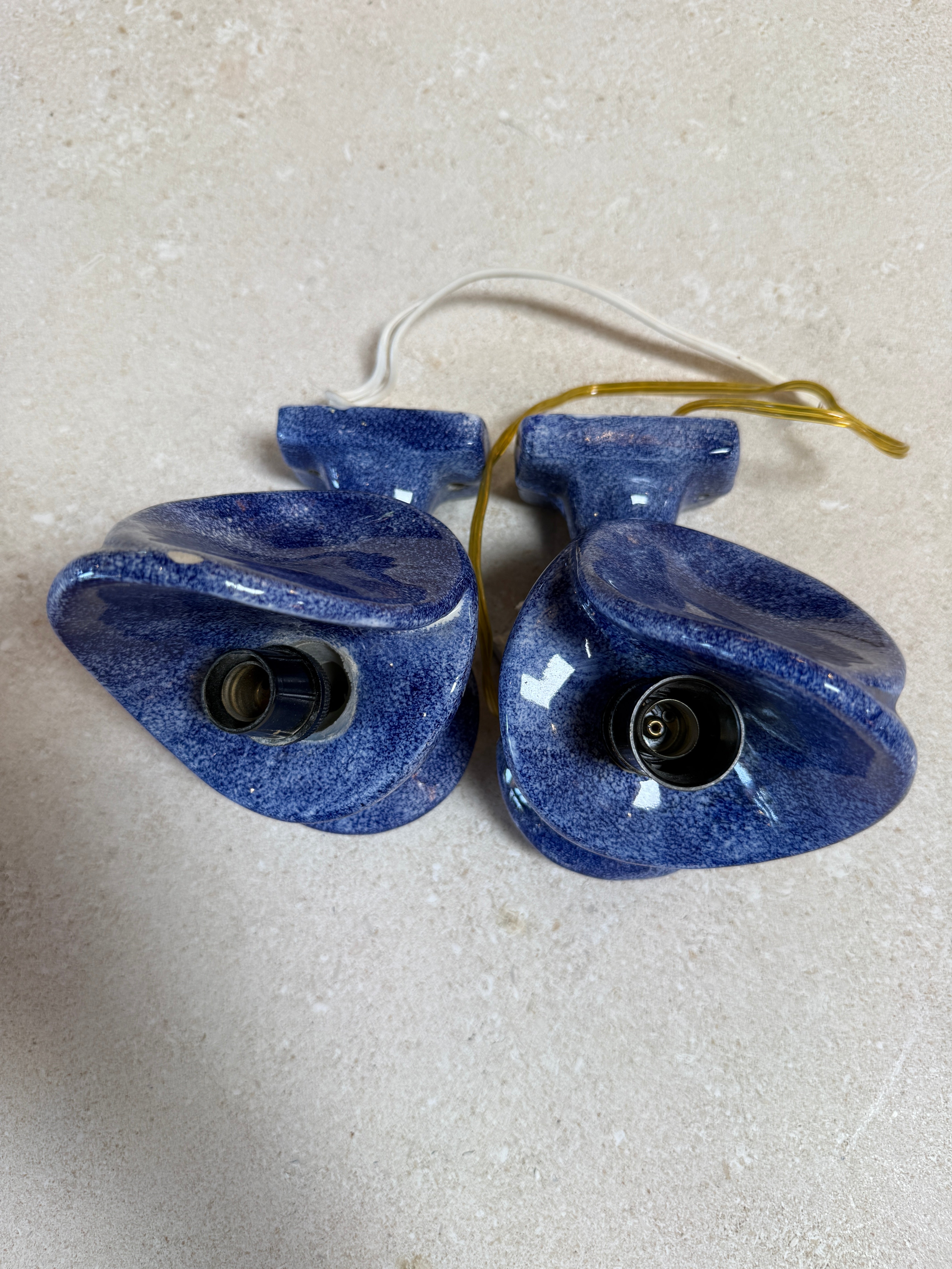 Vintage Blue Ceramic Bathroom Accessory Set (Multi-Piece)