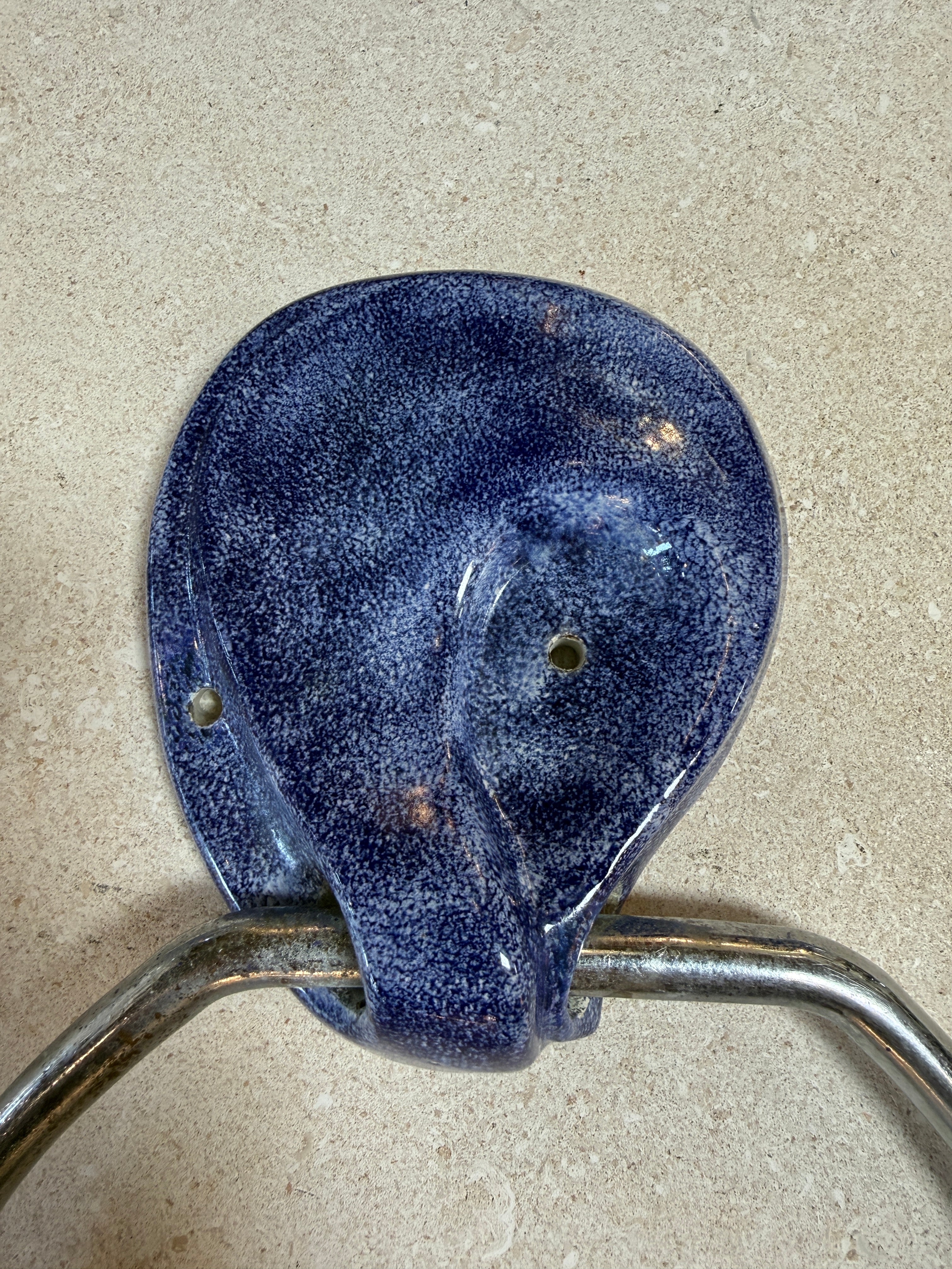 Vintage Blue Ceramic Bathroom Accessory Set (Multi-Piece)