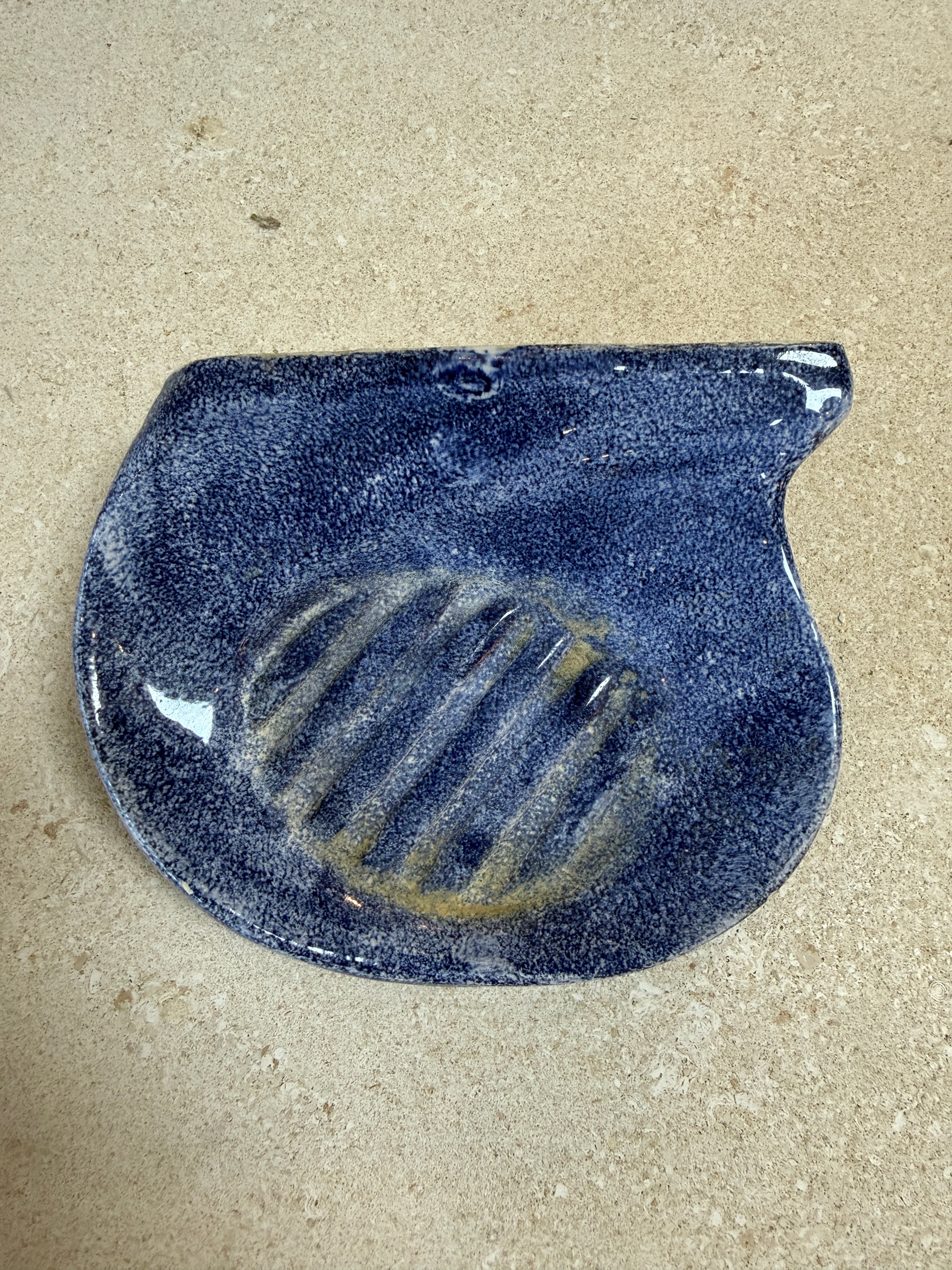 Vintage Blue Ceramic Bathroom Accessory Set (Multi-Piece)