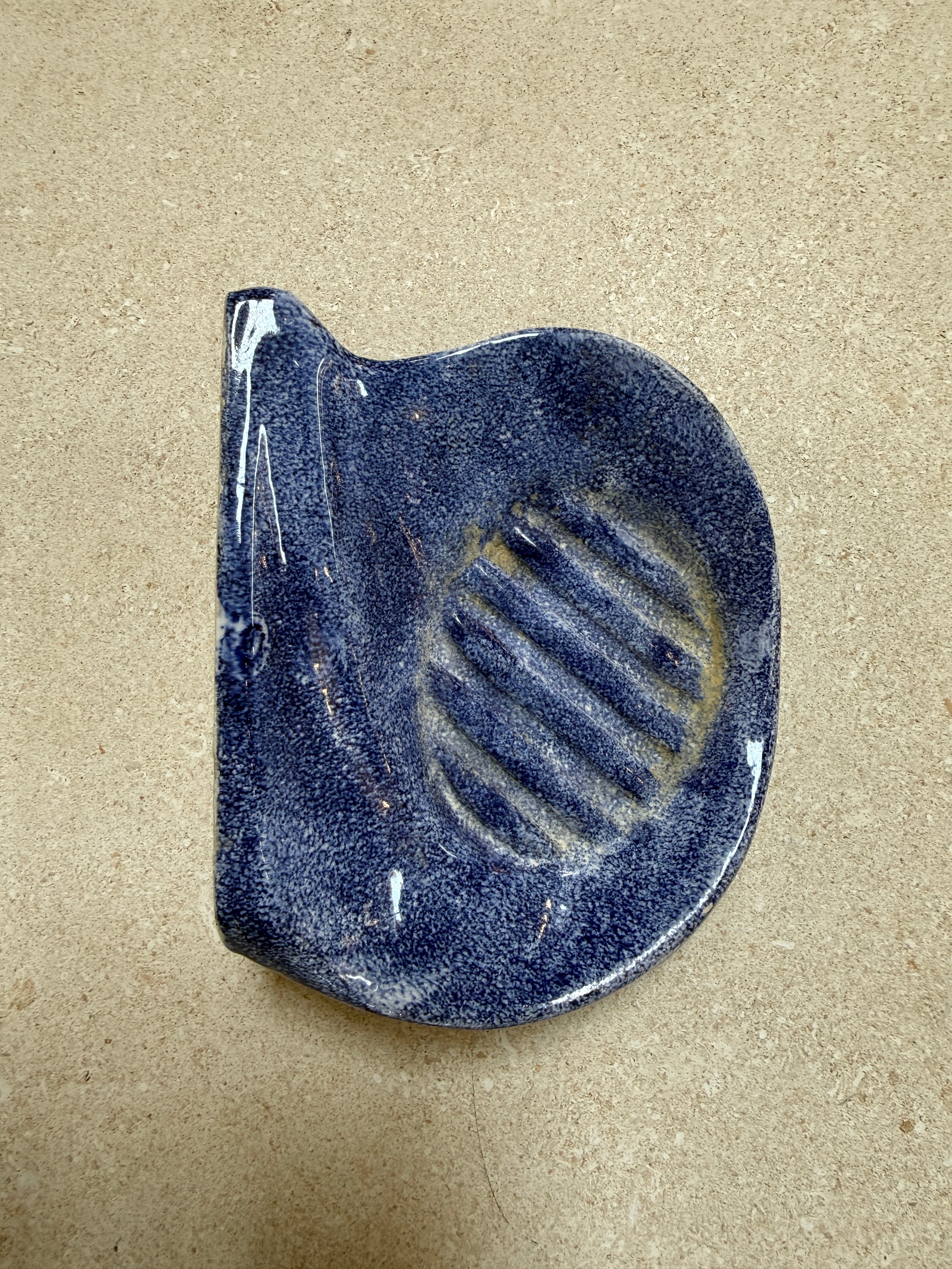 Vintage Blue Ceramic Bathroom Accessory Set (Multi-Piece)