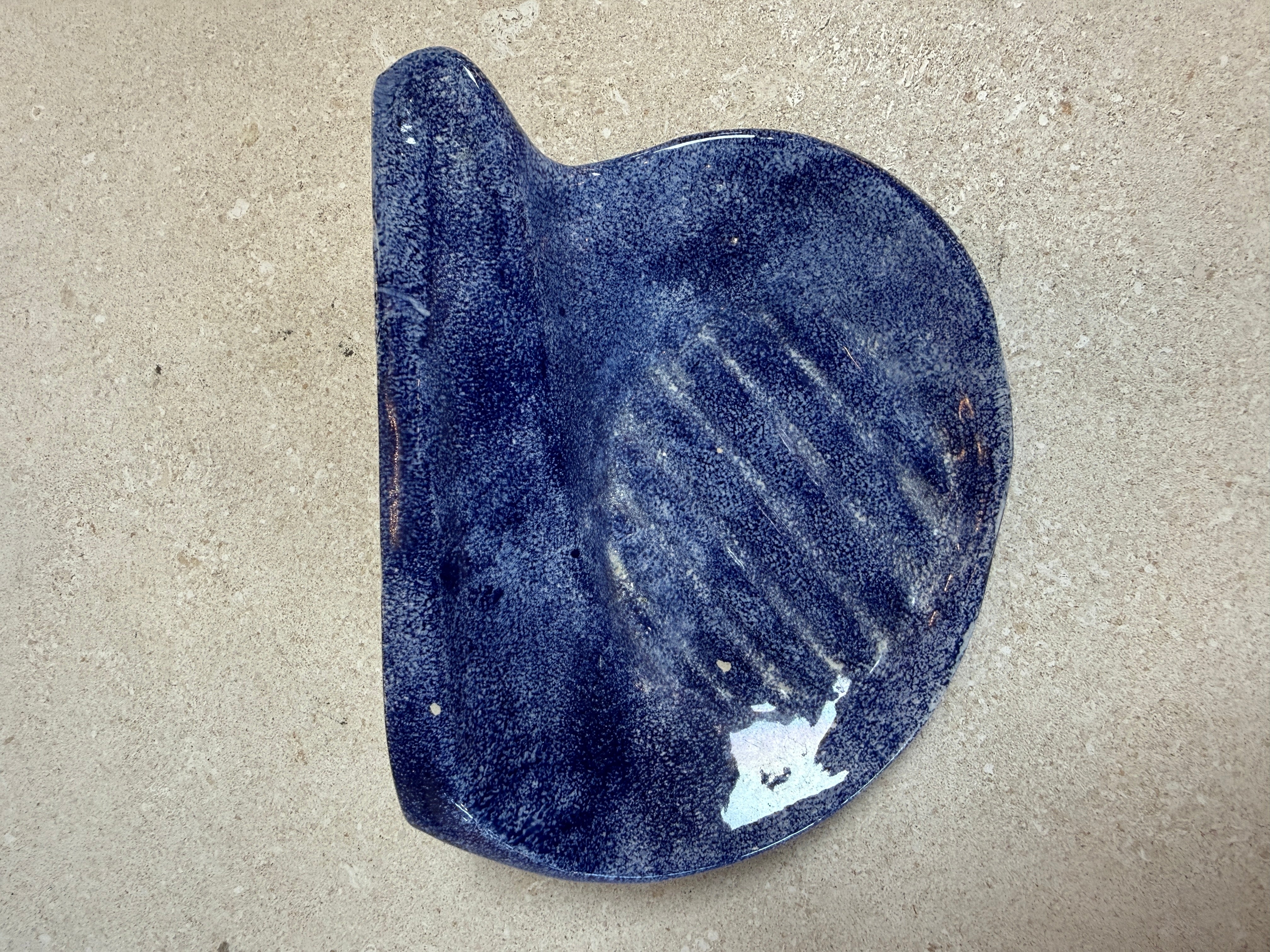 Vintage Blue Ceramic Bathroom Accessory Set (Multi-Piece)