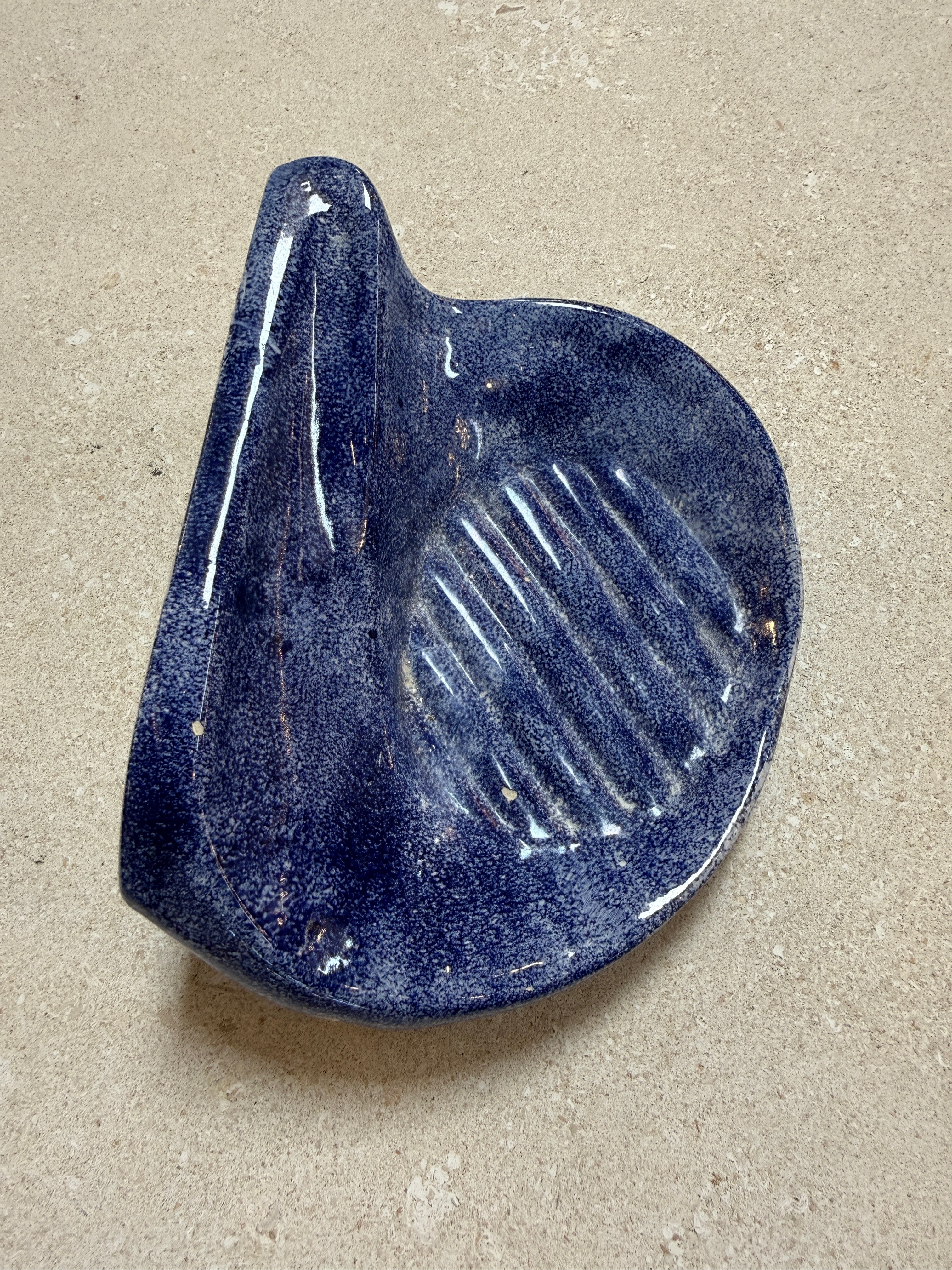 Vintage Blue Ceramic Bathroom Accessory Set (Multi-Piece)