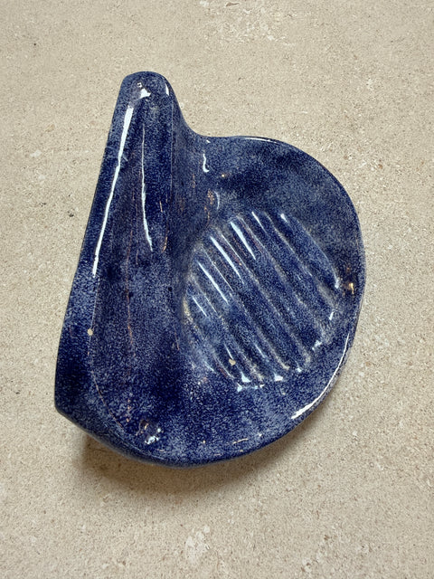 Vintage Blue Ceramic Bathroom Accessory Set (Multi-Piece)