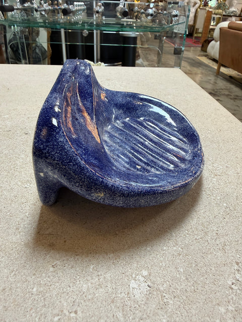Vintage Blue Ceramic Bathroom Accessory Set (Multi-Piece)
