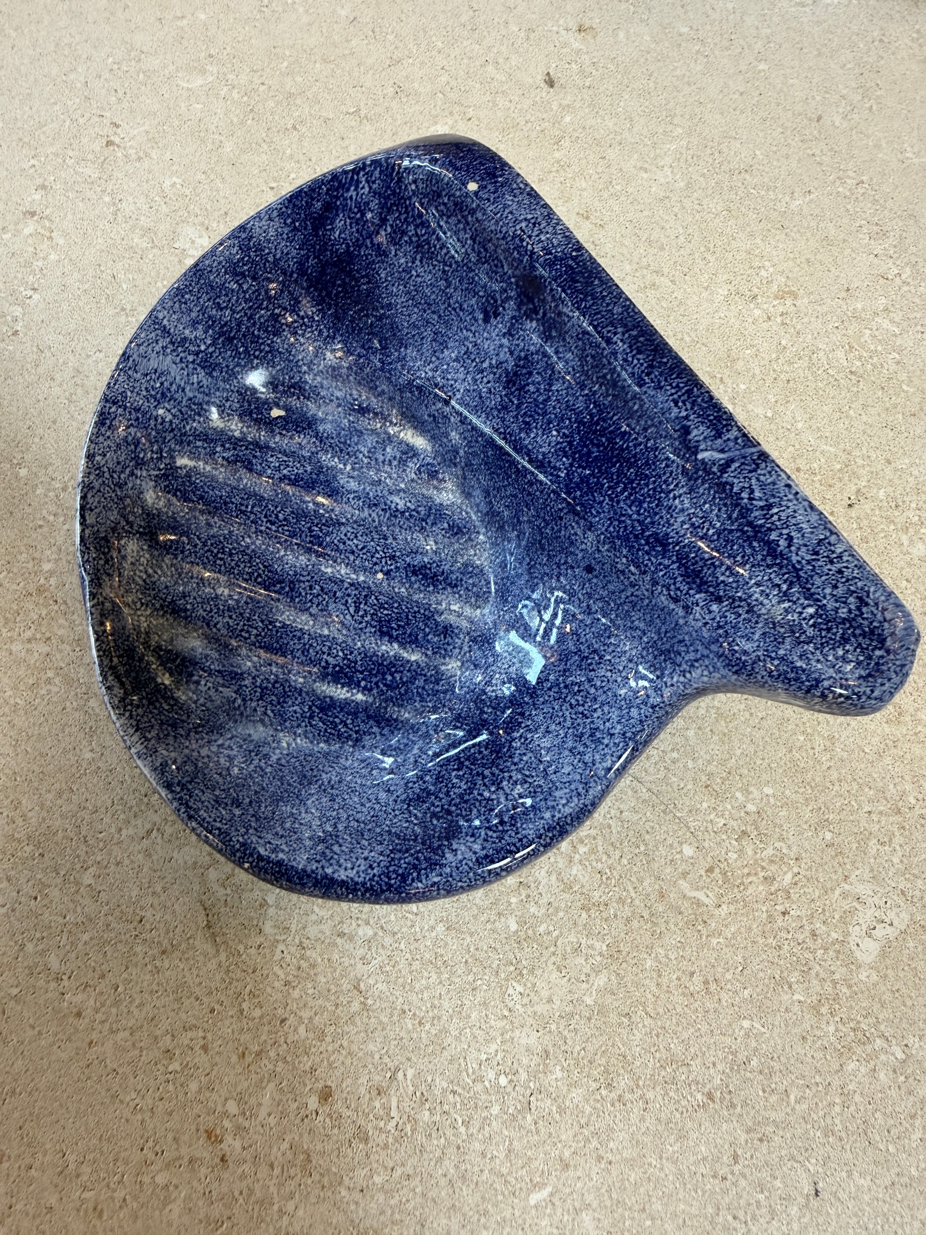 Vintage Blue Ceramic Bathroom Accessory Set (Multi-Piece)