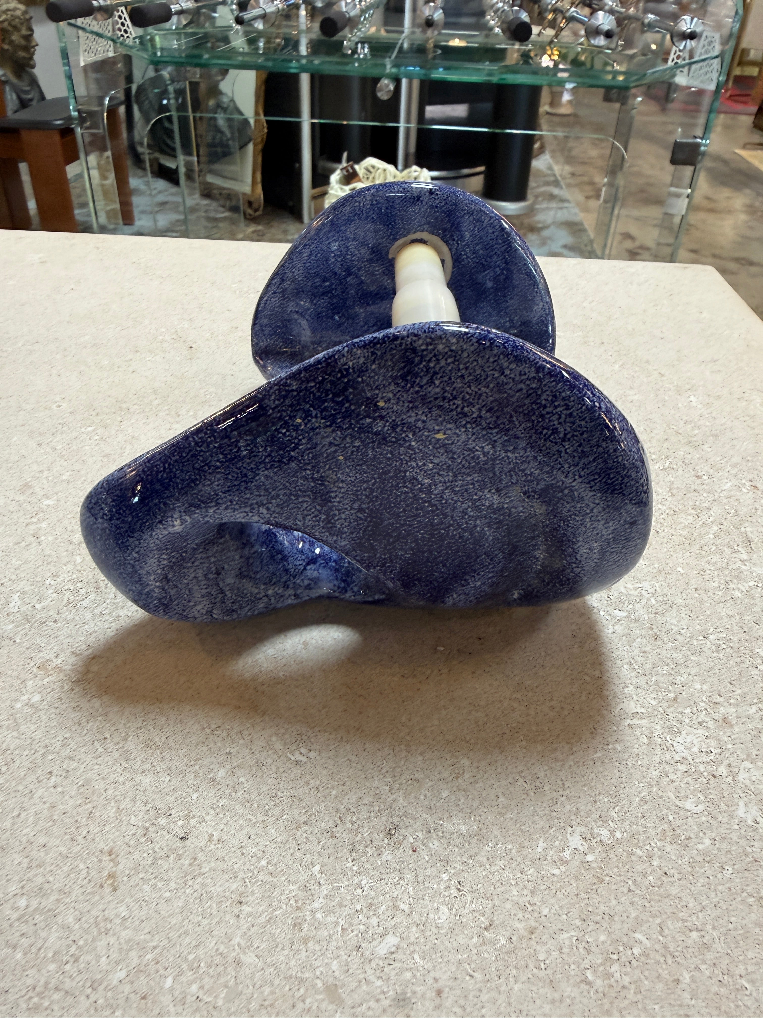 Vintage Blue Ceramic Bathroom Accessory Set (Multi-Piece)