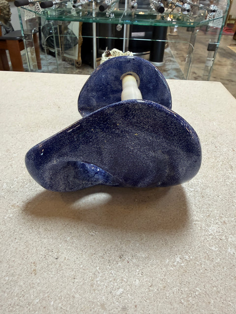 Vintage Blue Ceramic Bathroom Accessory Set (Multi-Piece)