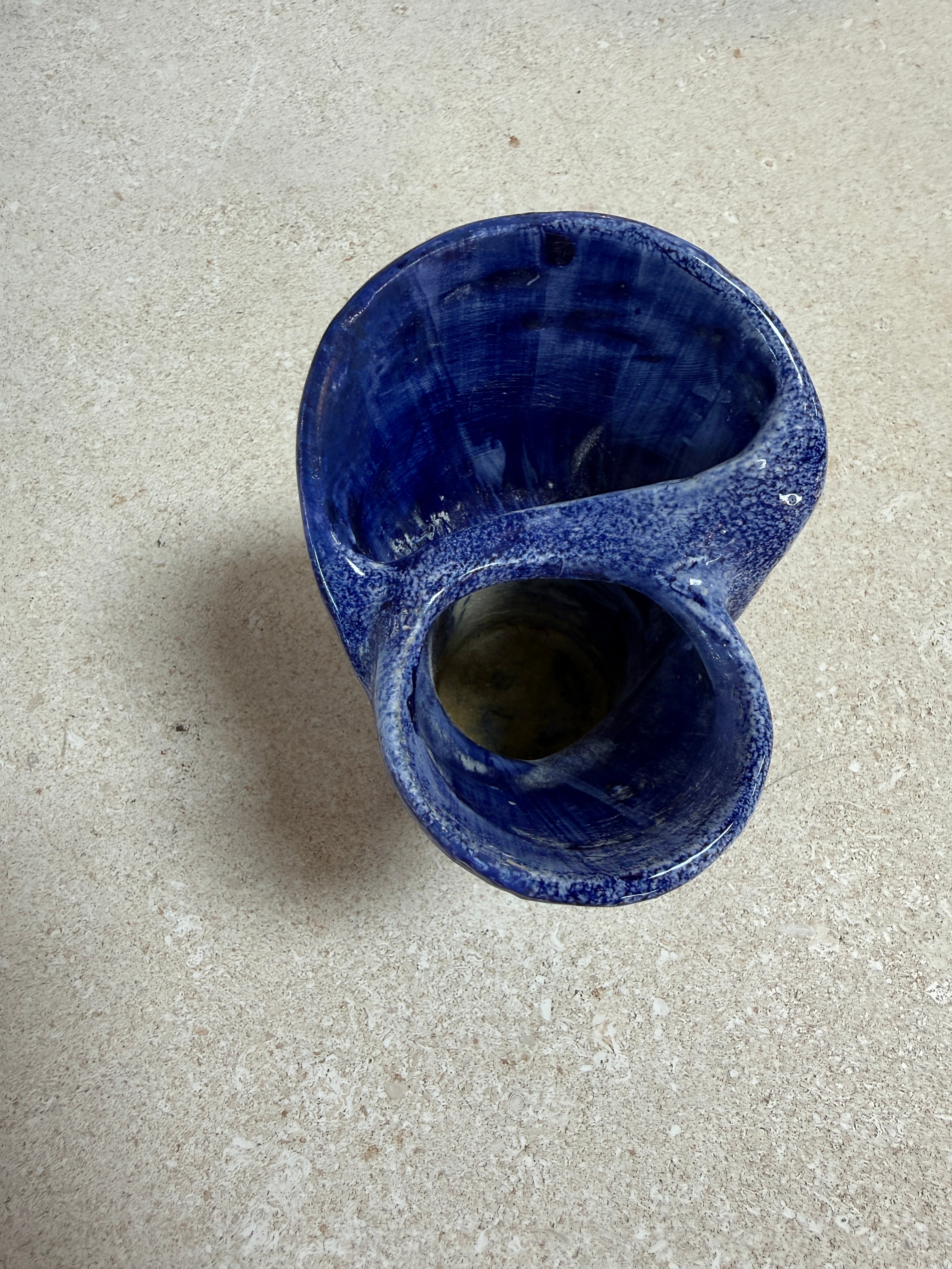 Vintage Blue Ceramic Bathroom Accessory Set (Multi-Piece)