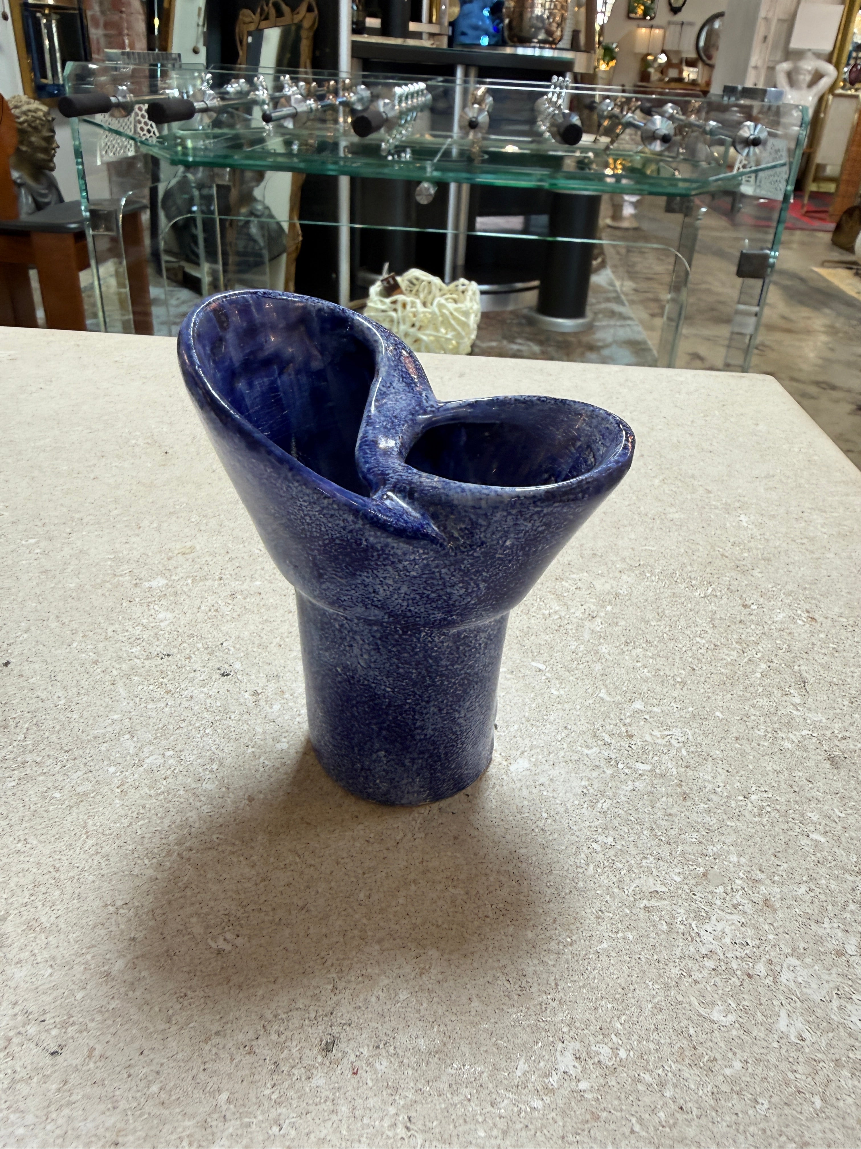 Vintage Blue Ceramic Bathroom Accessory Set (Multi-Piece)