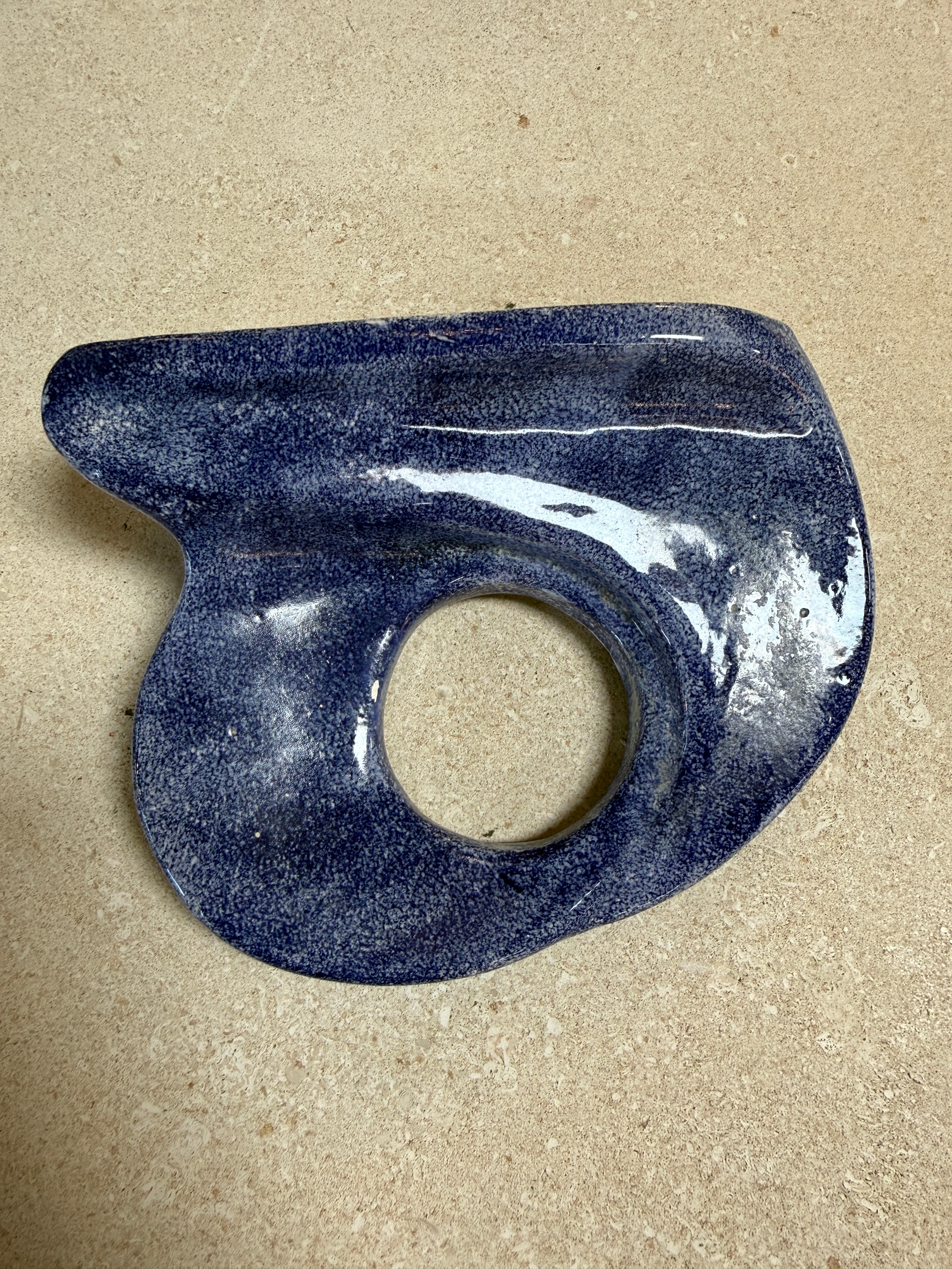 Vintage Blue Ceramic Bathroom Accessory Set (Multi-Piece)