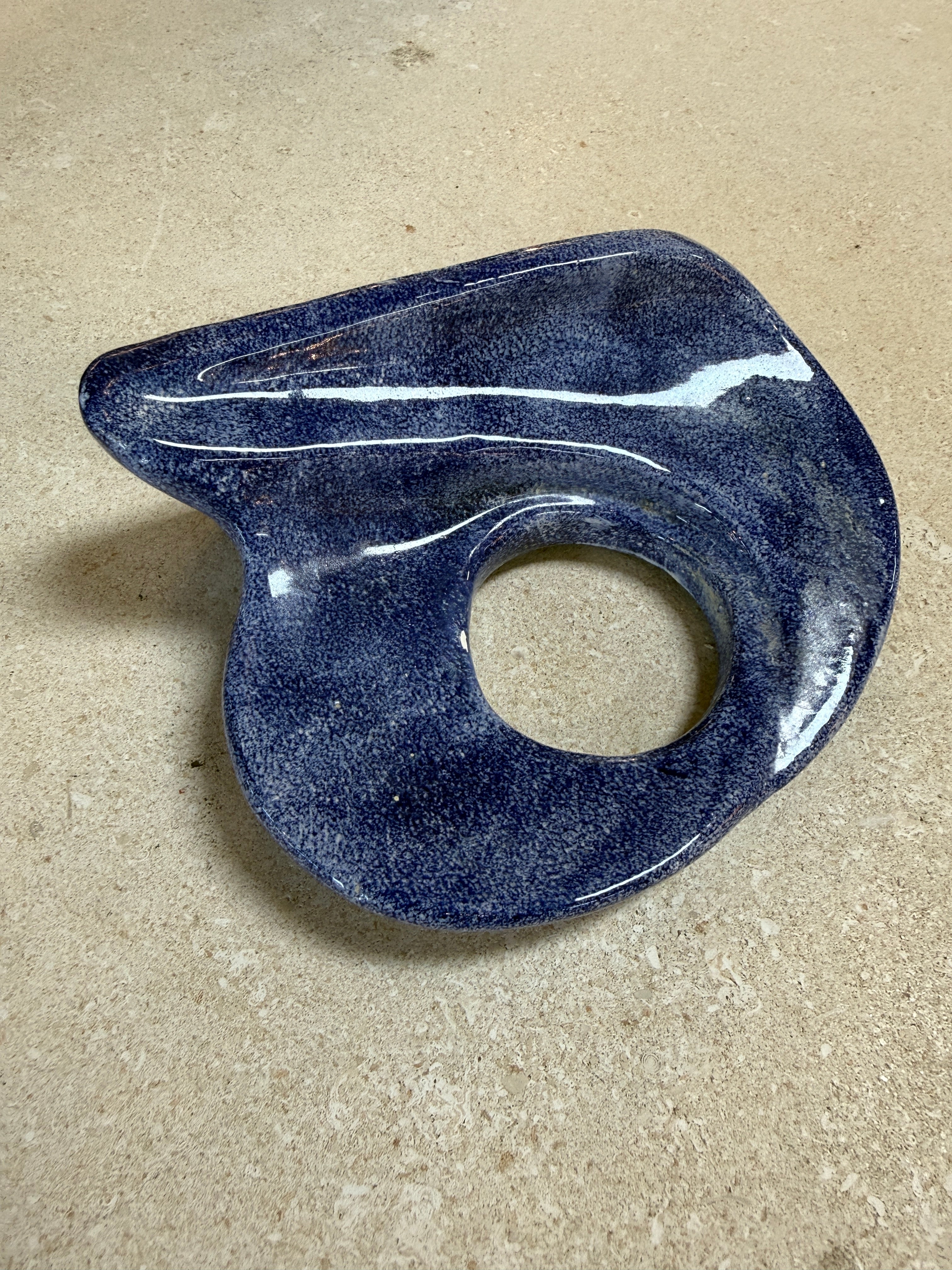 Vintage Blue Ceramic Bathroom Accessory Set (Multi-Piece)