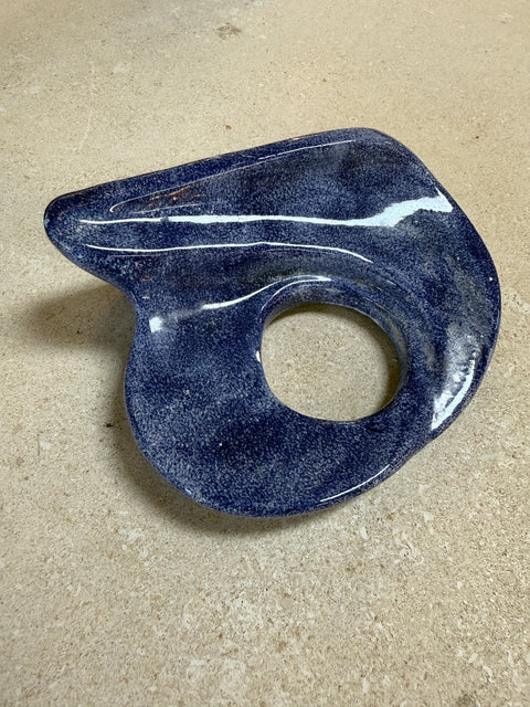 Vintage Blue Ceramic Bathroom Accessory Set (Multi-Piece)
