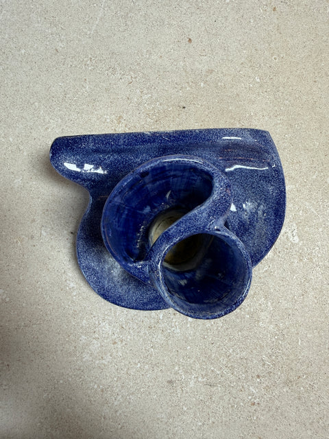 Vintage Blue Ceramic Bathroom Accessory Set (Multi-Piece)