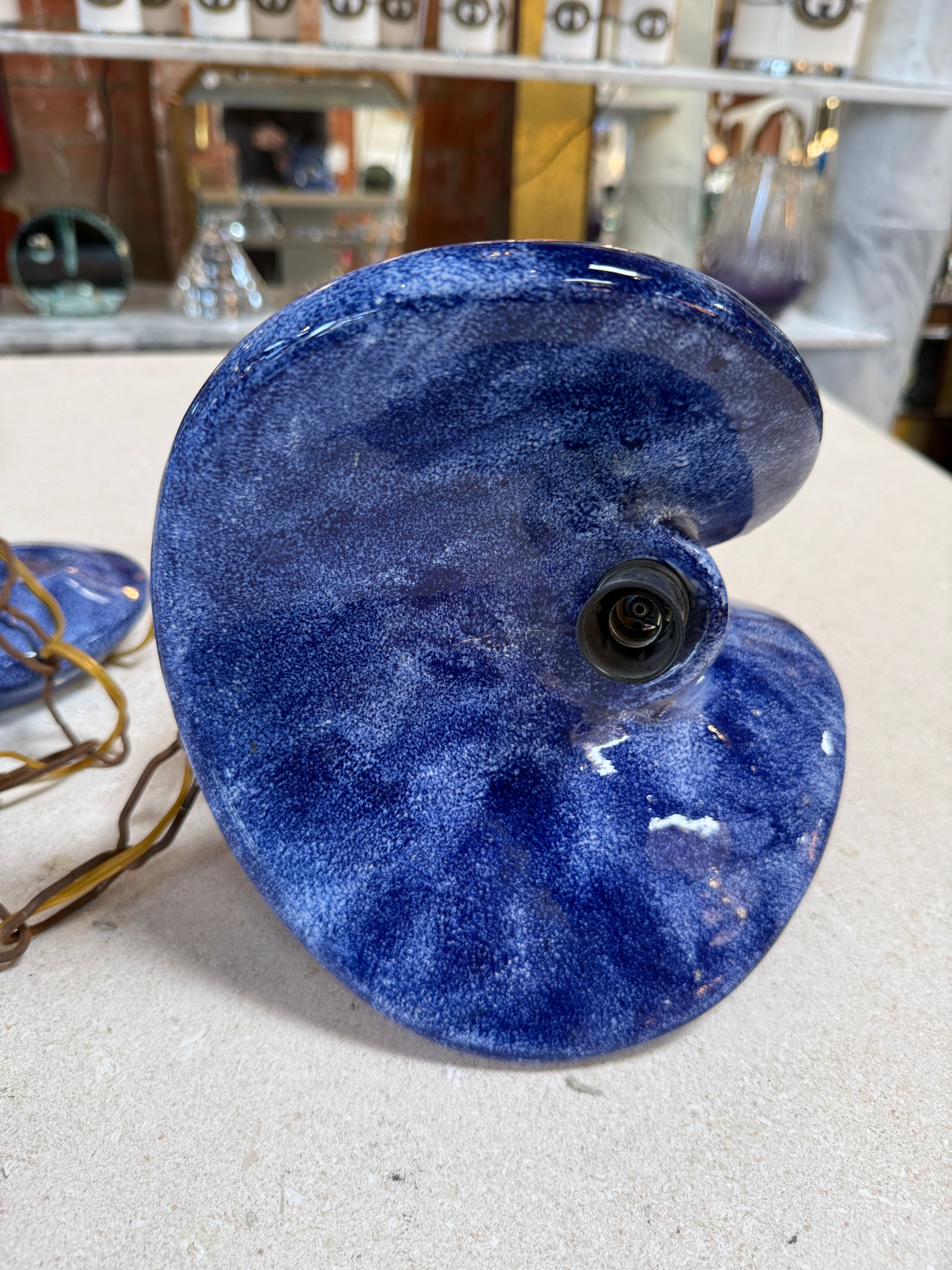 Vintage Blue Ceramic Bathroom Accessory Set (Multi-Piece)