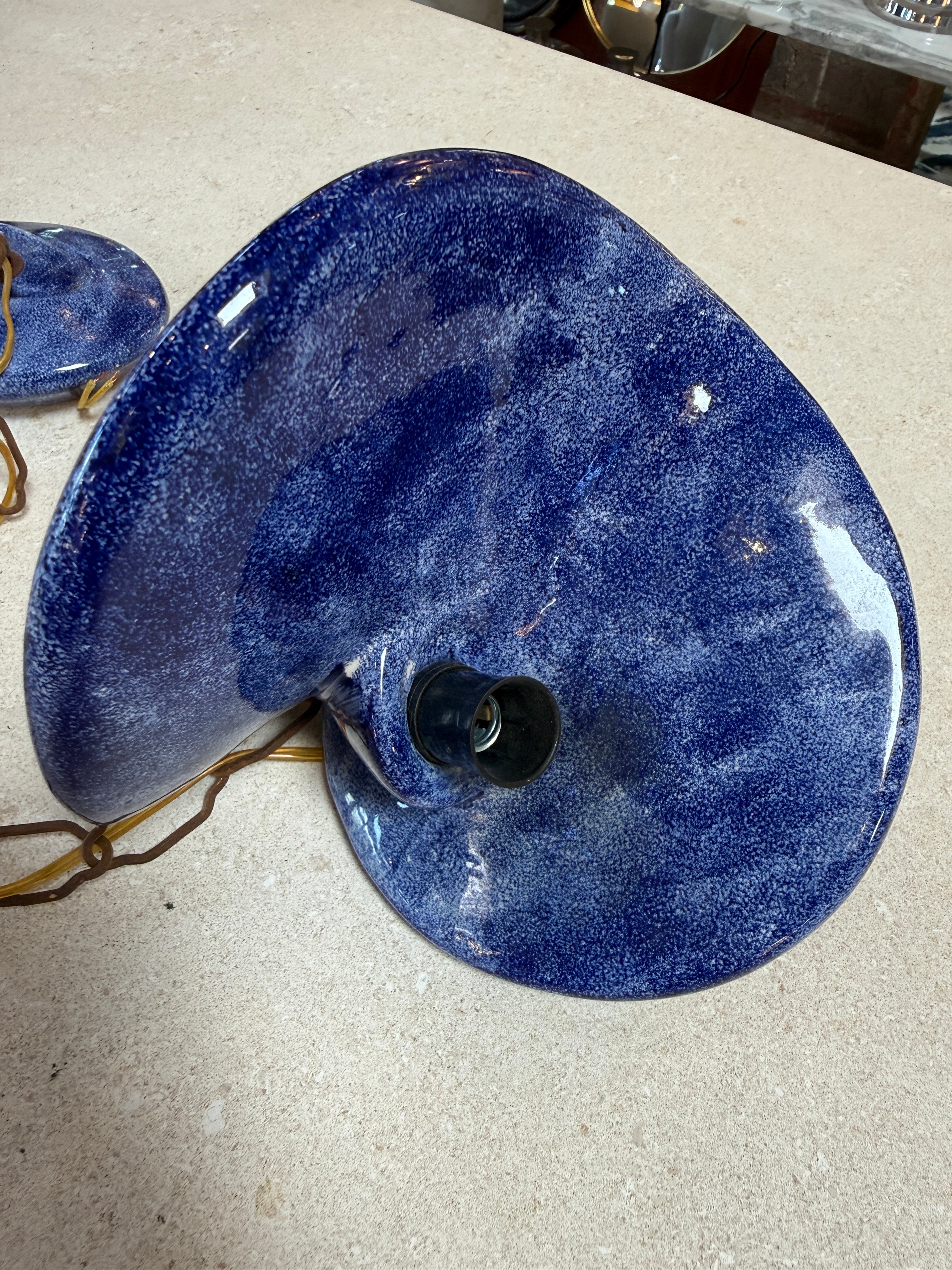 Vintage Blue Ceramic Bathroom Accessory Set (Multi-Piece)