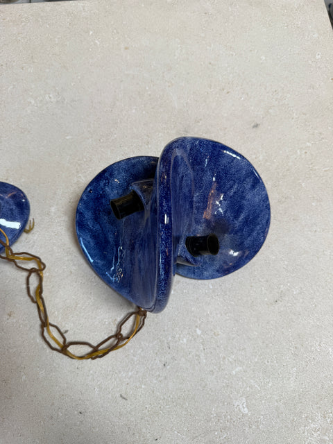 Vintage Blue Ceramic Bathroom Accessory Set (Multi-Piece)