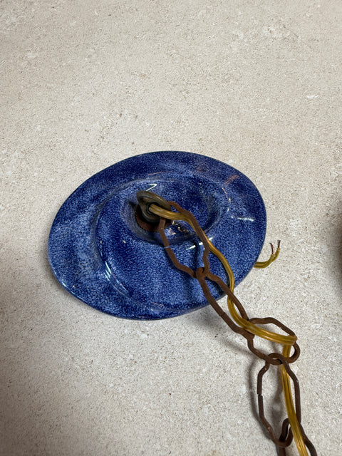 Vintage Blue Ceramic Bathroom Accessory Set (Multi-Piece)
