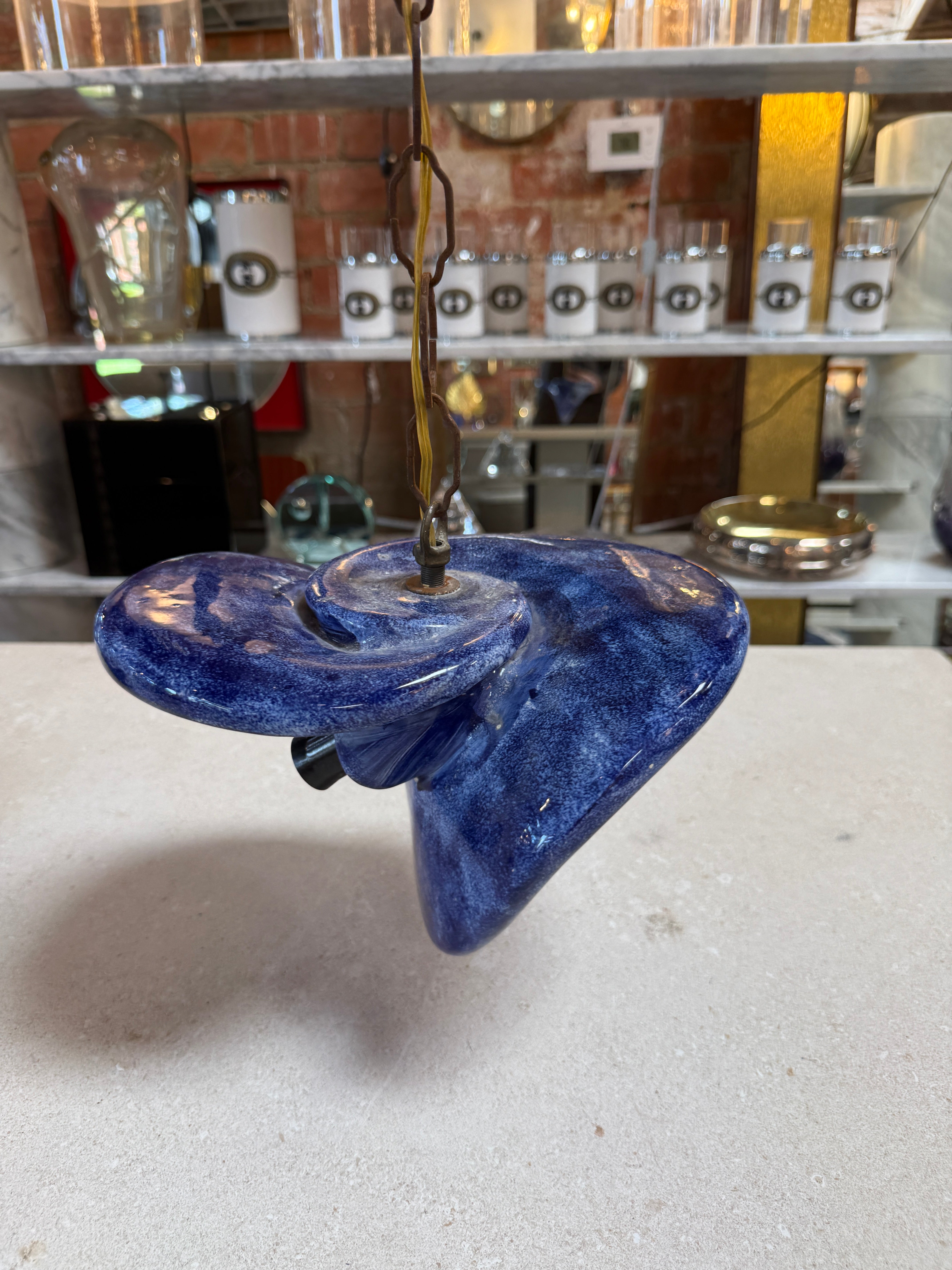 Vintage Blue Ceramic Bathroom Accessory Set (Multi-Piece)