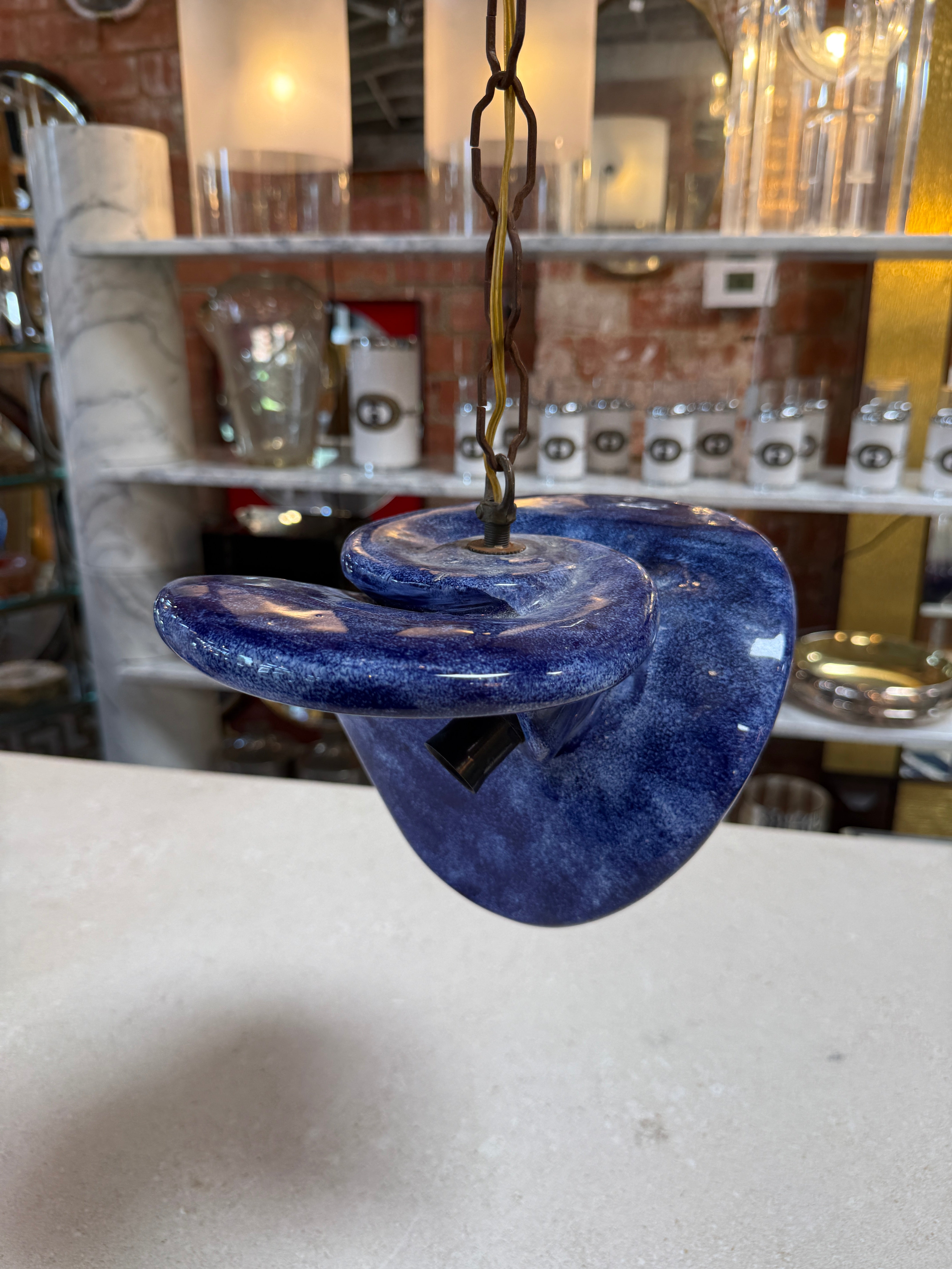 Vintage Blue Ceramic Bathroom Accessory Set (Multi-Piece)