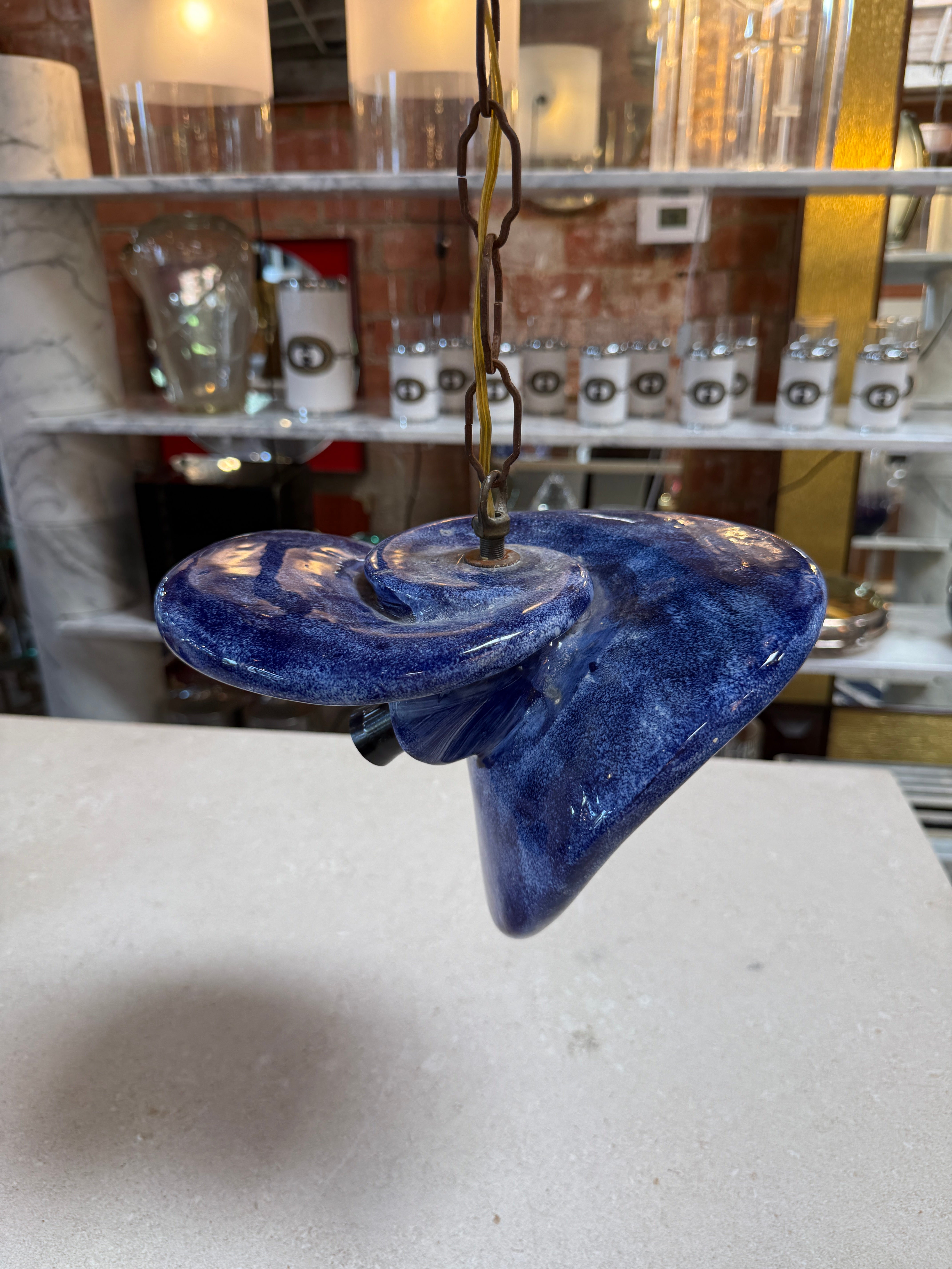 Vintage Blue Ceramic Bathroom Accessory Set (Multi-Piece)