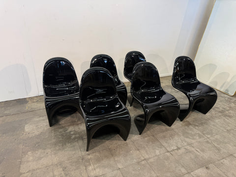 Set of Six “S” Chairs by Verner Panton for Herman Miller, 1970s