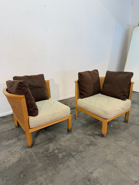 Pair of “Mozart” Lounge Chairs by Antonio Citterio for Flexform, Italy