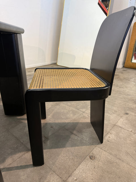 Pierluigi Molinari Game Table with Four Chairs, Italy, 1970s