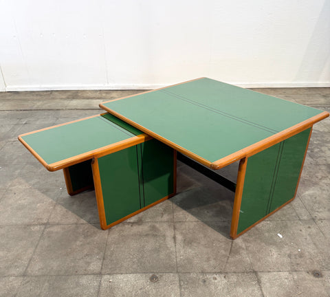 Pair of “Laker” Green Coffee Tables by Afra & Tobia Scarpa, Italy