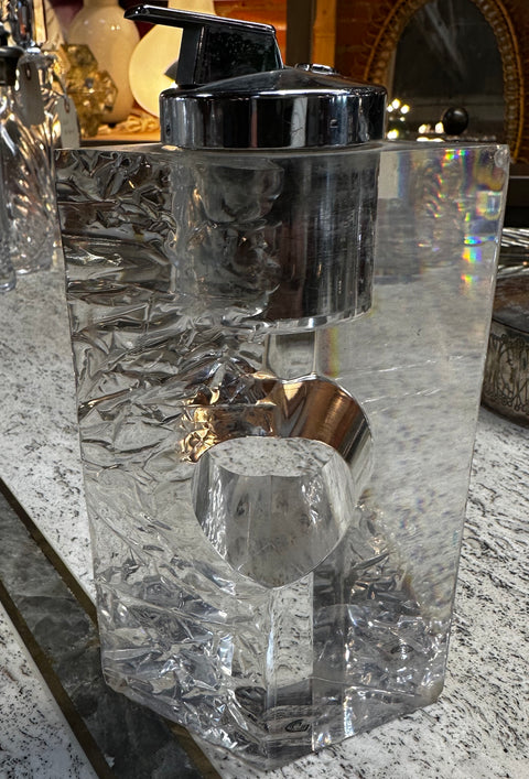 Lucite and Chrome Table Lighter, Italy, 1970s