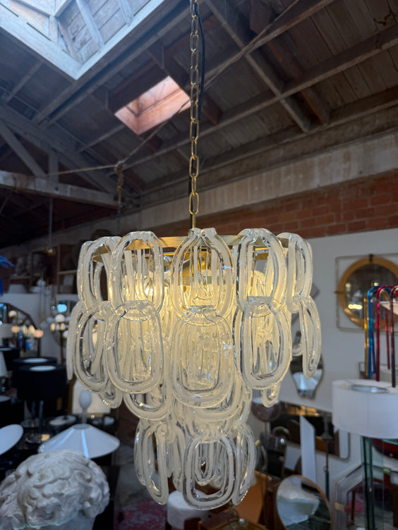 Giogali Murano Glass Chandelier by Angelo Mangiarotti for Vistosi