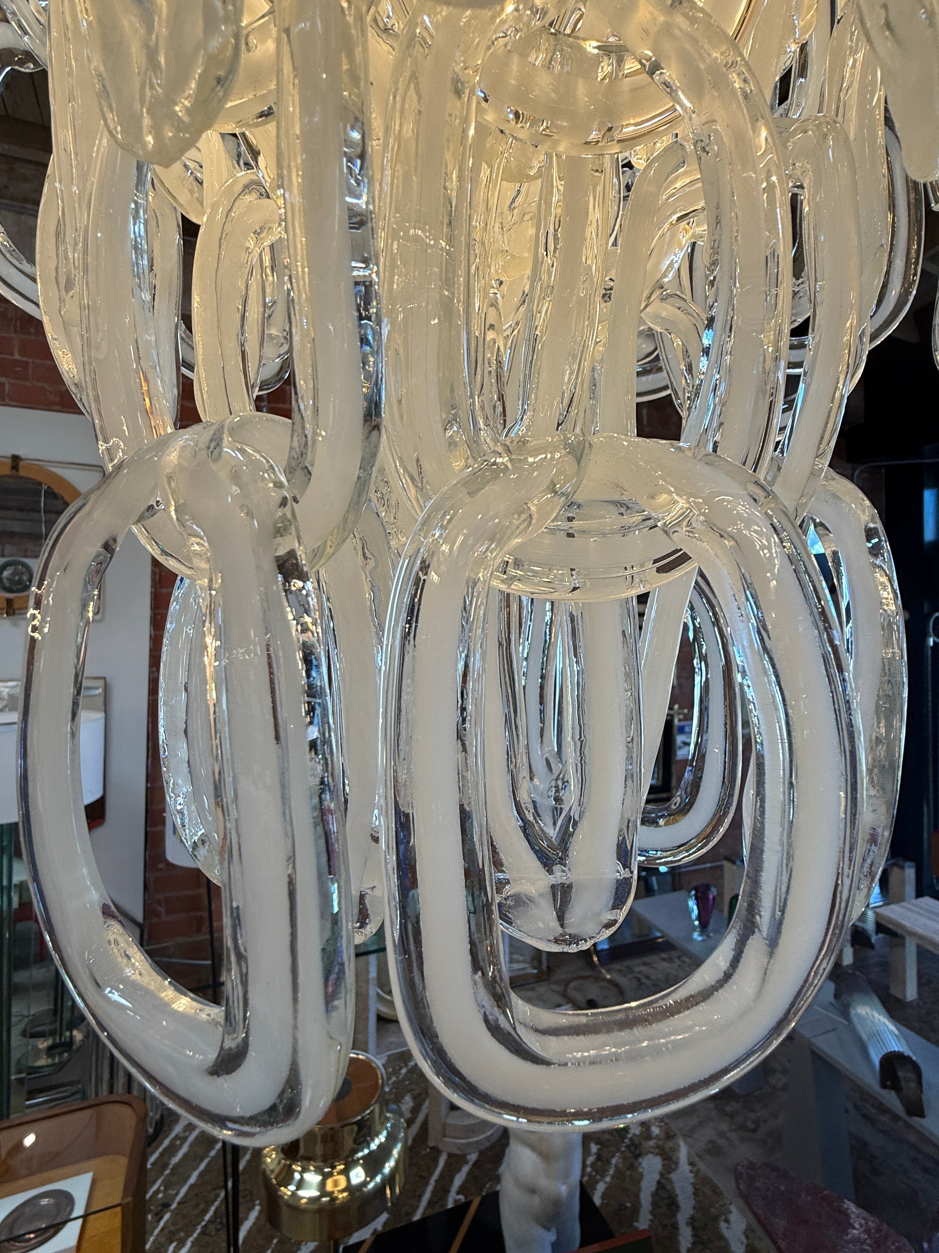 Giogali Murano Glass Chandelier by Angelo Mangiarotti for Vistosi