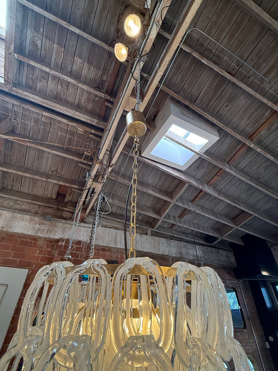 Giogali Murano Glass Chandelier by Angelo Mangiarotti for Vistosi