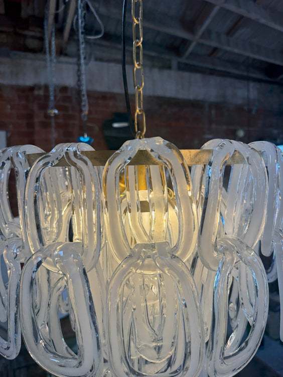 Giogali Murano Glass Chandelier by Angelo Mangiarotti for Vistosi