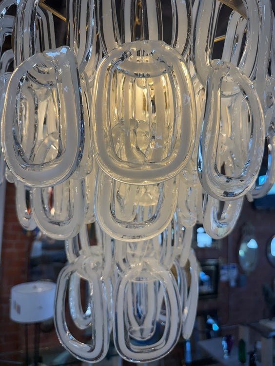 Giogali Murano Glass Chandelier by Angelo Mangiarotti for Vistosi