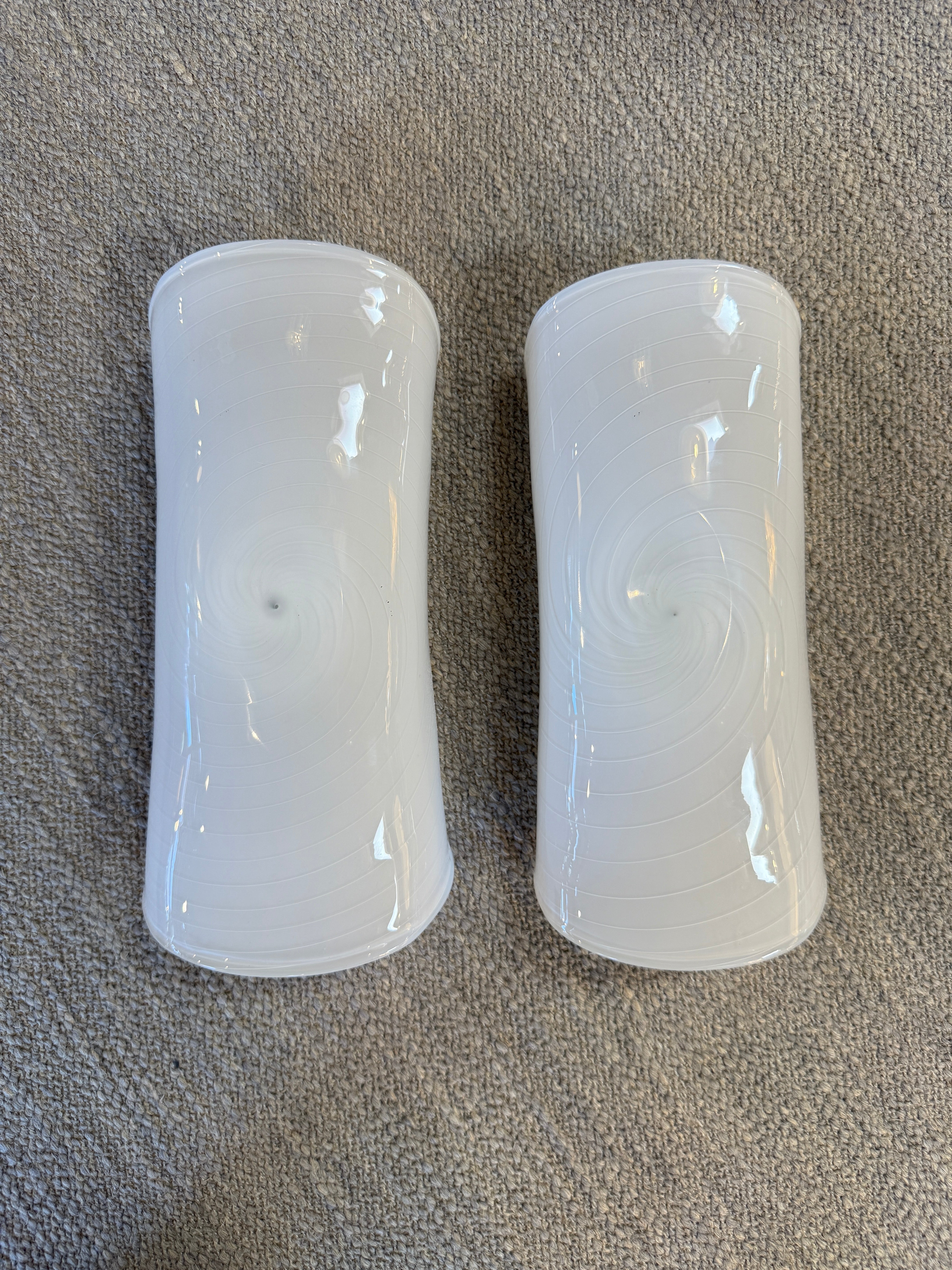 Pair of Murano Spiral Glass Wall Sconces