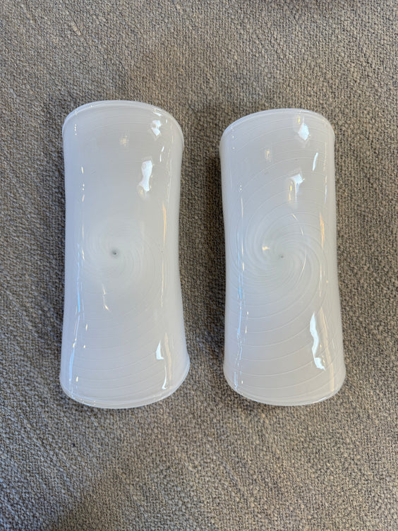 Pair of Murano Spiral Glass Wall Sconces
