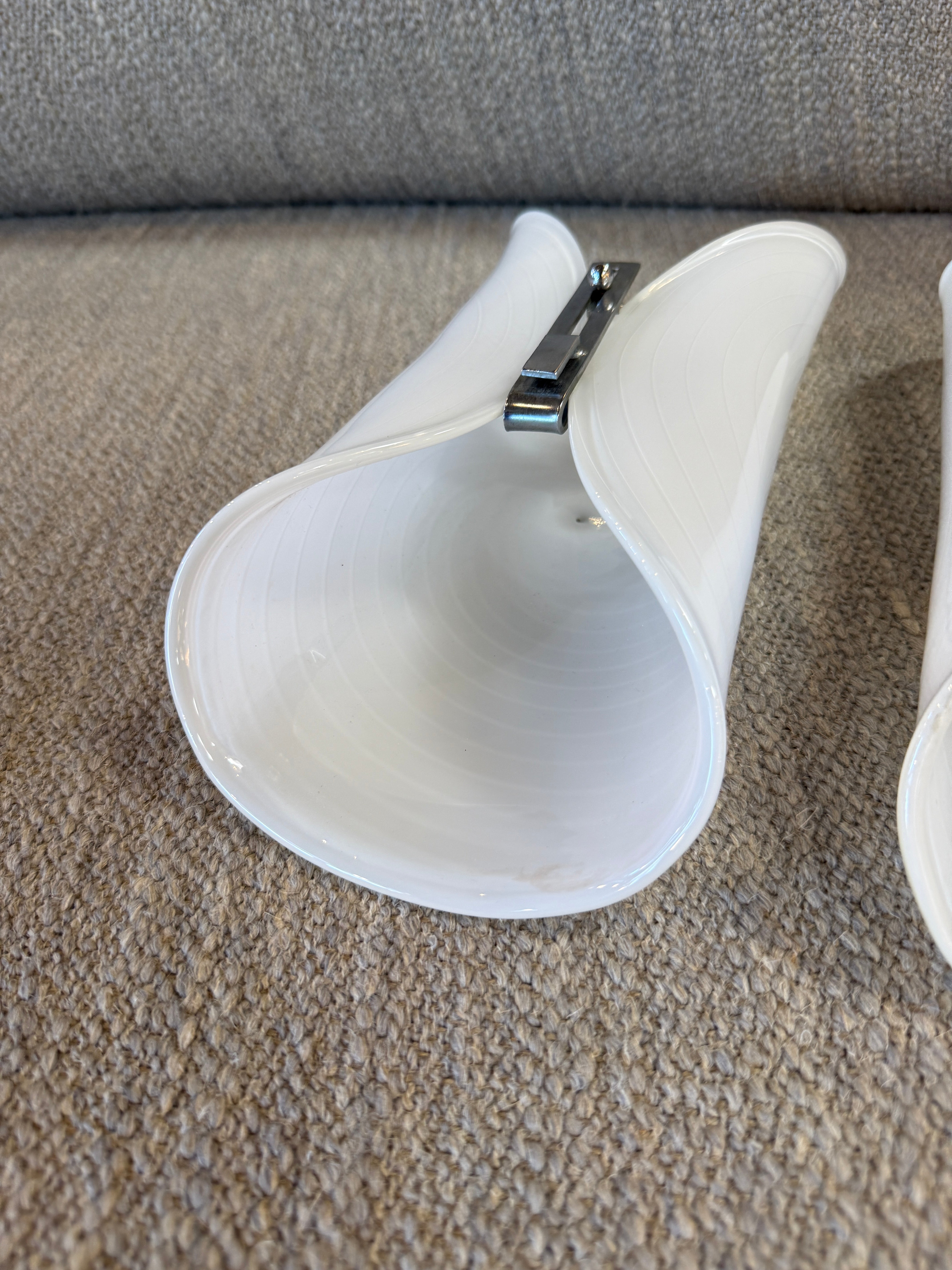 Pair of Murano Spiral Glass Wall Sconces