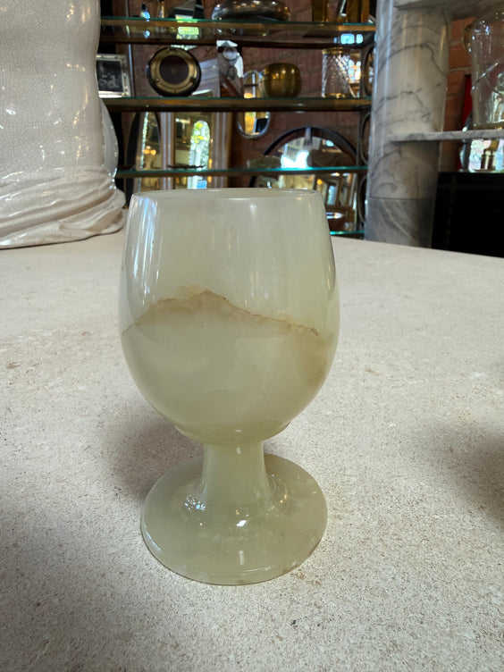 Set of 6 Marble Goblets / Chalice Glasses