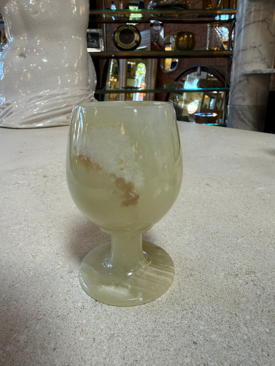 Set of 6 Marble Goblets / Chalice Glasses