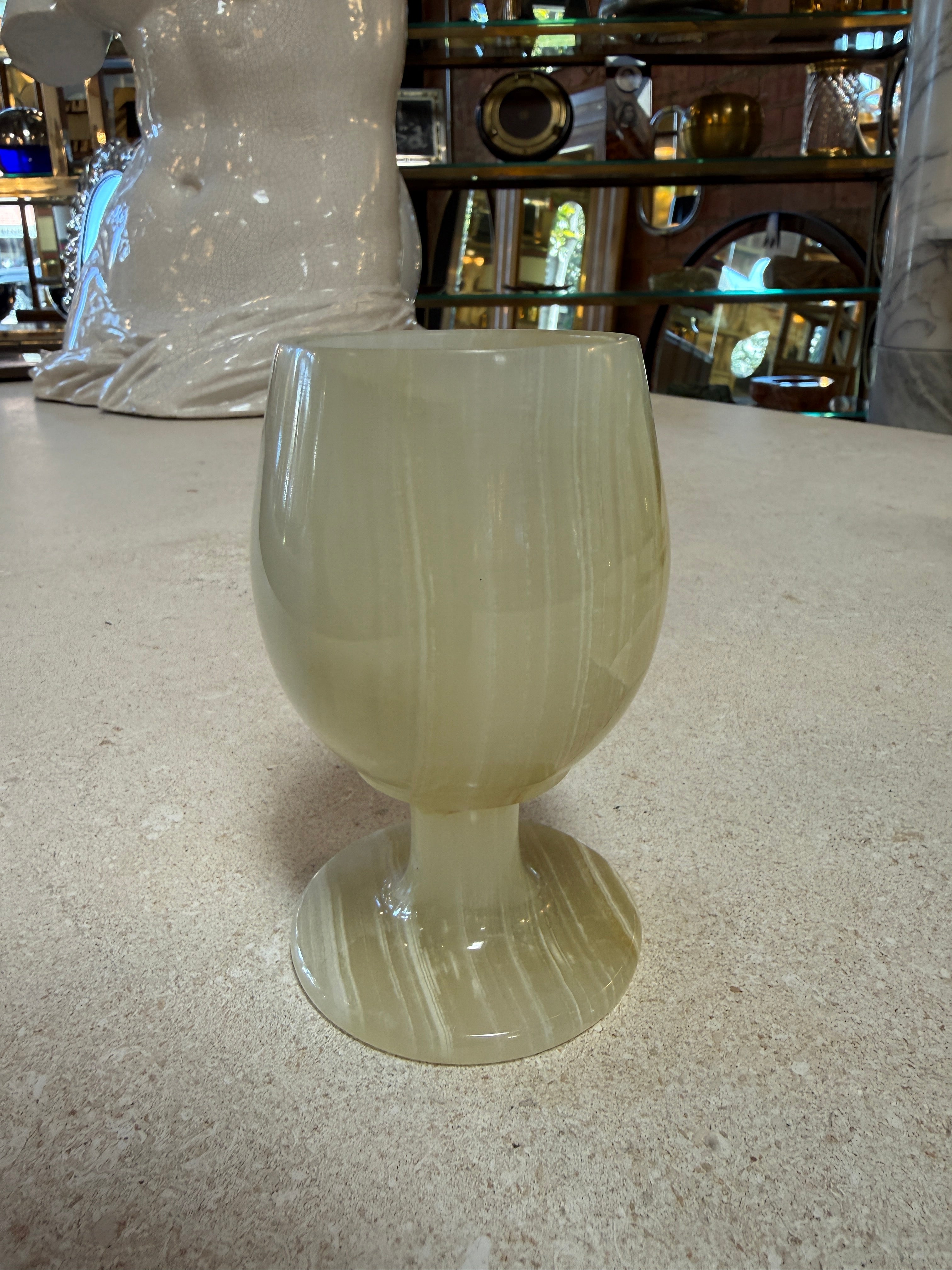 Set of 6 Marble Goblets / Chalice Glasses