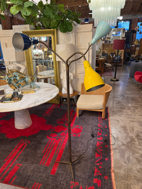 Attributed to Giuseppe Ostuni, Three-Light Floor Lamp, Italy, 1950s