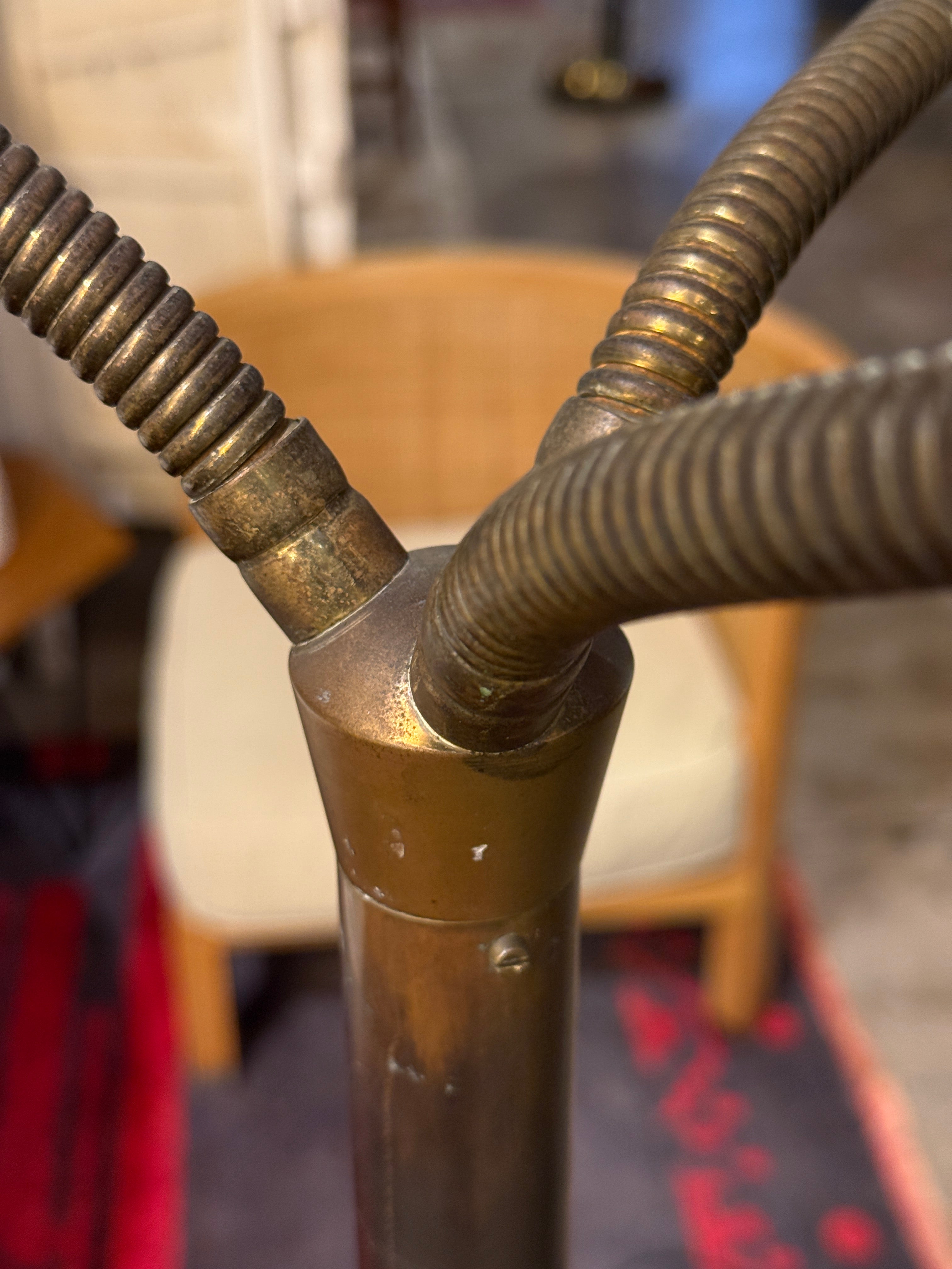 Attributed to Giuseppe Ostuni, Three-Light Floor Lamp, Italy, 1950s