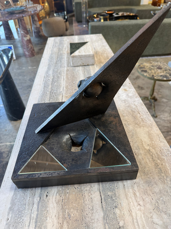 Abstract Metal Sculpture by Di Lorenzo